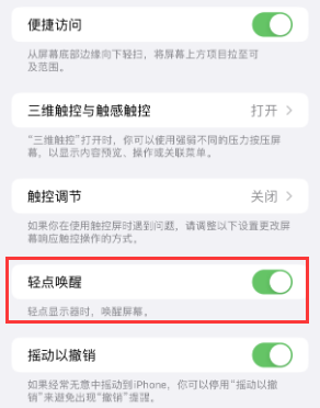 讷河苹果授权维修站分享iPhone轻点无法唤醒怎么办