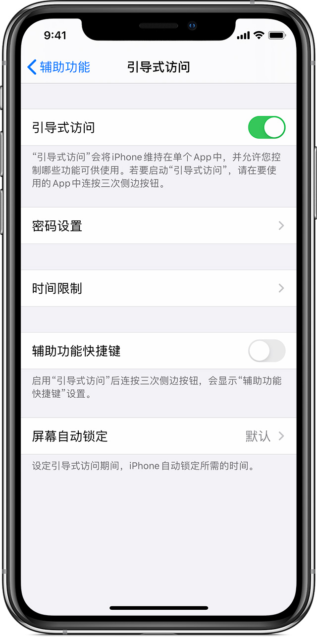 讷河苹果手机维修分享如何在 iPhone 上退出引导式访问 